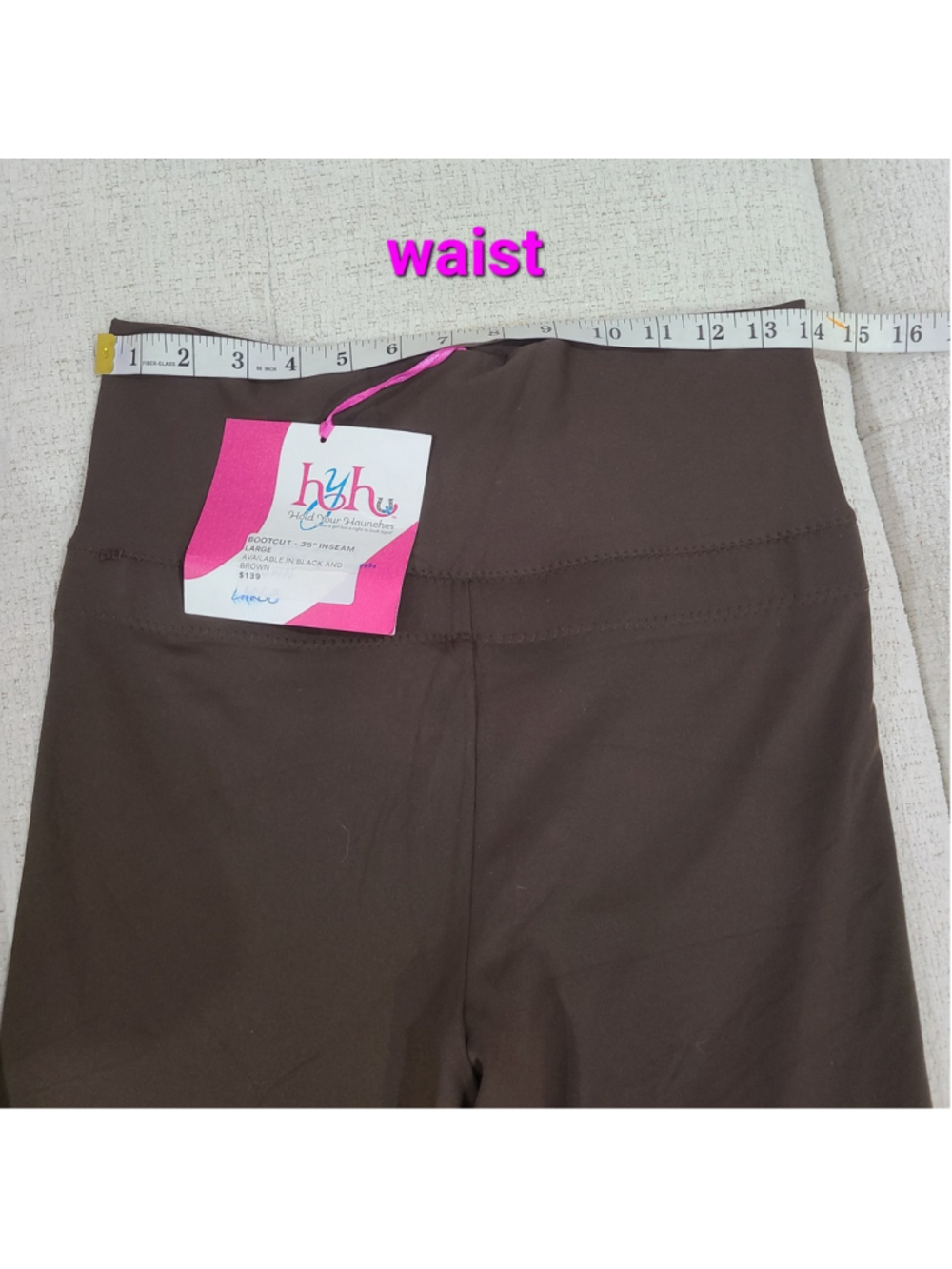 Lot Of 3 NEW Hold Your Haunches Brown Black Shapewear Leggings Sz Large Bootcut - Picture 5 of 12